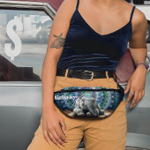 Adorable Elefant vor Mandala Hintergrund Bauchtasche