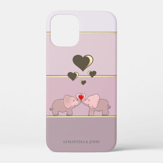 Adorable Elefanten in der Liebe Case-Mate iPhone Hülle (Rückseite)