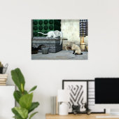 Adorable Elefantenkatzen Poster (Heimbüro)