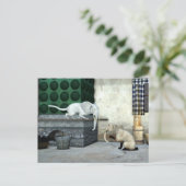 Adorable Elefantenkatzen Postkarte (Stehend Vorderseite)