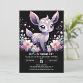 Adorable Elegante Deer Einladung (Stehend Vorderseite)