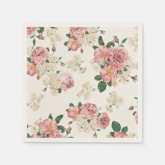 Adorable elegante Kleidung, florales Muster Person Serviette (Vorderseite)
