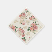Adorable elegante Kleidung, florales Muster Person Serviette (Ecke)