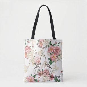 Adorable elegante Kleidung, florales Muster Person Tasche