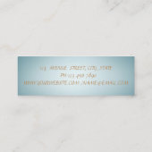 Adorable Elegante Watercolor Lotus Blume Mini Visitenkarte (Rückseite)