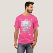 Adorable Elephant Ballerina Dancing Art T-Shirt (Vorne ganz)