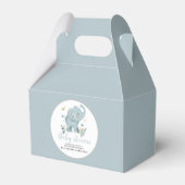Adorable Elephant Blue Baby Boy Dusche Geschenkschachtel (Vorderseite)