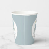 Adorable Elephant Blue Baby Boy Dusche Pappbecher (Rechts)