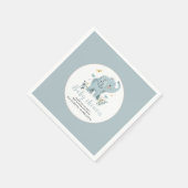 Adorable Elephant Blue Baby Boy Dusche Serviette (Ecke)