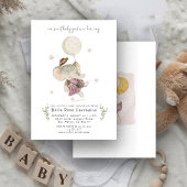 Adorable Elephant | Botanische Boho Babydusche Einladung