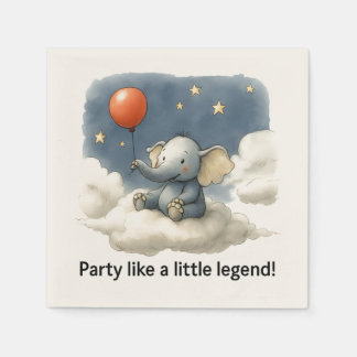 🎈Adorable Elephant Celebration Napkins 🐘✨ Serviette