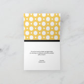 Adorable Elephant custom Yellow Polka Dot Card Dankeskarte (Innenseite)