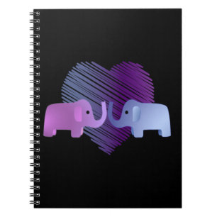 Adorable Elephant-Liebe Notizblock