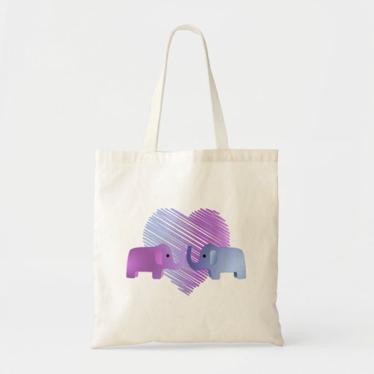 Adorable Elephant-Liebe Tragetasche (Vorne)
