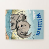 Adorable Elephant Name Jigsaw Puzzle (Horizontal)