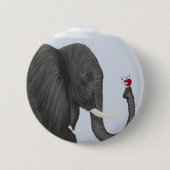 Adorable Elephant und Niedliche Ladybug Button (Vorderseite)