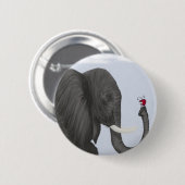 Adorable Elephant und Niedliche Ladybug Button (Vorne & Hinten)
