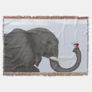 Adorable Elephant und Niedliche Ladybug Decke