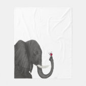 Adorable Elephant und Niedliche Ladybug Fleecedecke (Vorderseite)