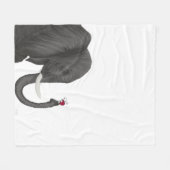 Adorable Elephant und Niedliche Ladybug Fleecedecke (Vorderseite (Horizontal))