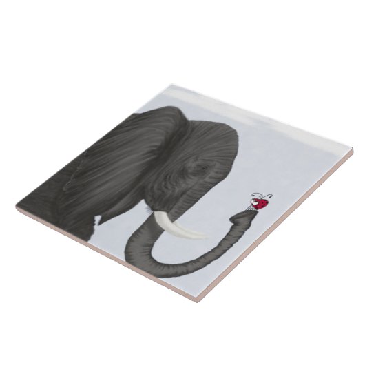 Adorable Elephant und Niedliche Ladybug Fliese (Seite)