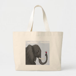 Adorable Elephant und Niedliche Ladybug Jumbo Stoffbeutel