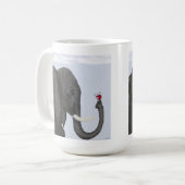 Adorable Elephant und Niedliche Ladybug Kaffeetasse (Vorderseite Links)