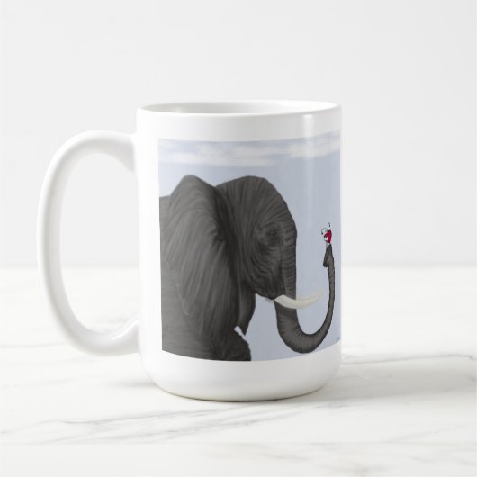 Adorable Elephant und Niedliche Ladybug Kaffeetasse (Links)