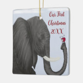 Adorable Elephant und Niedliche Ladybug Keramikornament (Links)