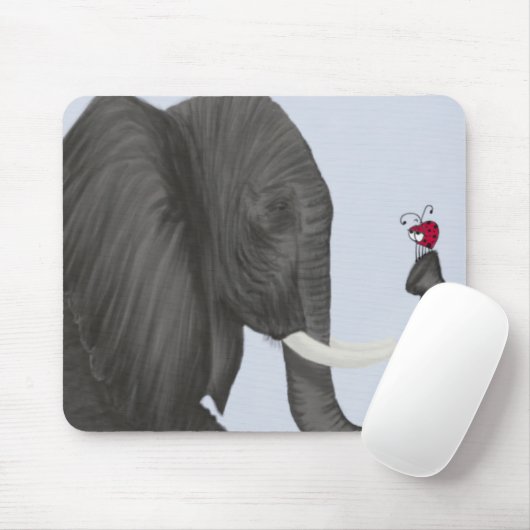 Adorable Elephant und Niedliche Ladybug Mousepad (Mit Mouse)