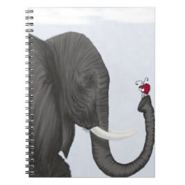 Adorable Elephant und Niedliche Ladybug Notizblock