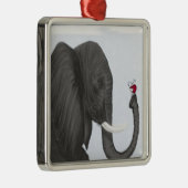 Adorable Elephant und Niedliche Ladybug Ornament Aus Metall (Rechts)