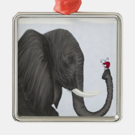Adorable Elephant und Niedliche Ladybug Ornament Aus Metall