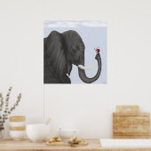 Adorable Elephant und Niedliche Ladybug Poster (Küche)