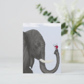 Adorable Elephant und Niedliche Ladybug Postkarte (Stehend Vorderseite)