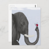 Adorable Elephant und Niedliche Ladybug Postkarte (Vorne/Hinten)