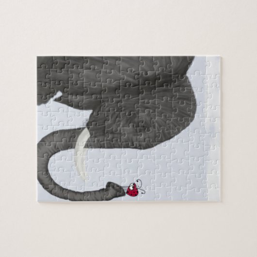 Adorable Elephant und Niedliche Ladybug Puzzle (Horizontal)