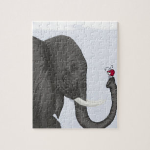 Adorable Elephant und Niedliche Ladybug Puzzle