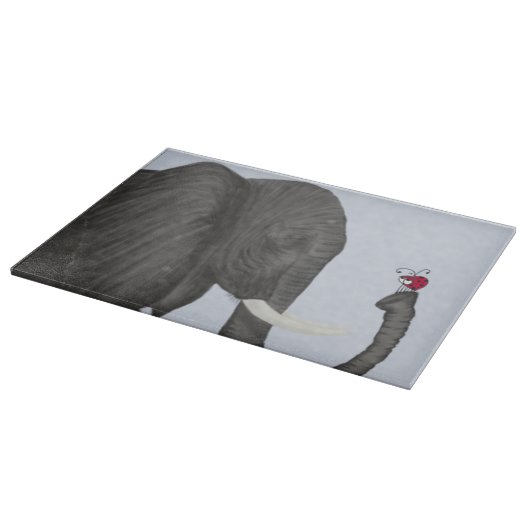 Adorable Elephant und Niedliche Ladybug Schneidebrett (Ecke)