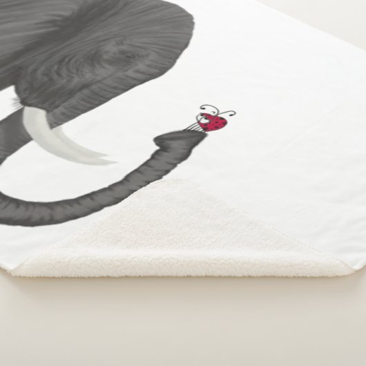 Adorable Elephant und Niedliche Ladybug Sherpadecke (3/4)