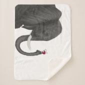 Adorable Elephant und Niedliche Ladybug Sherpadecke (Vorderseite)