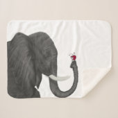 Adorable Elephant und Niedliche Ladybug Sherpadecke (Vorderseite (Horizontal))