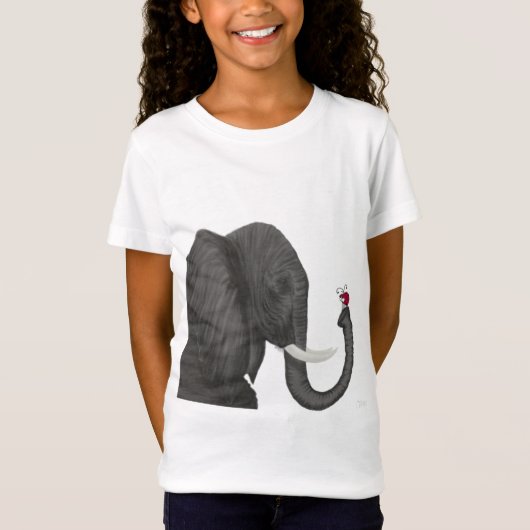 Adorable Elephant und Niedliche Ladybug T-Shirt (Vorderseite)