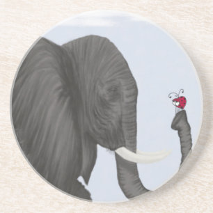 Adorable Elephant und Niedliche Ladybug Untersetzer