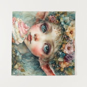 Adorable Elf mit Kuchen Wandteppich (Vorderseite (Horizontal))