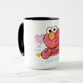 Adorable Elmo | Geben Sie Ihren eigenen Namen ein Tasse (Vorderseite Links)