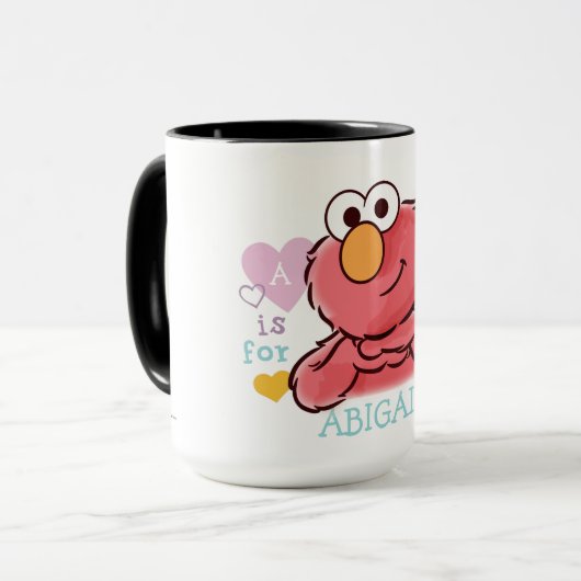 Adorable Elmo | Geben Sie Ihren eigenen Namen ein Tasse (Vorderseite Links)