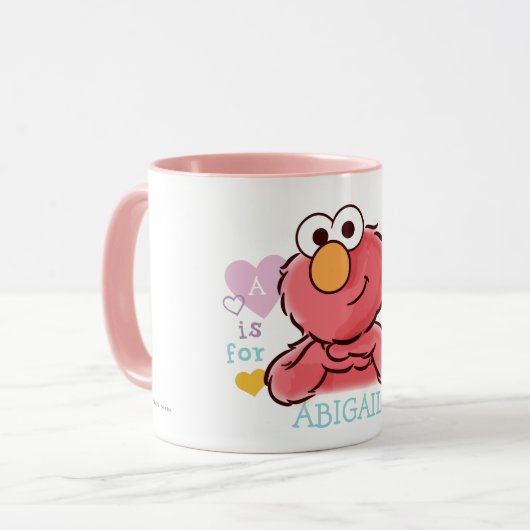 Adorable Elmo | Geben Sie Ihren eigenen Namen ein Tasse (Vorderseite Links)
