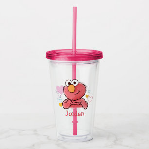 Adorable Elmo   Geben Sie Ihren eigenen Namen hinz Acryltrinkbecher