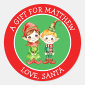 Adorable Elves | Auf und von Weihnachten Runder Aufkleber (Vorderseite)